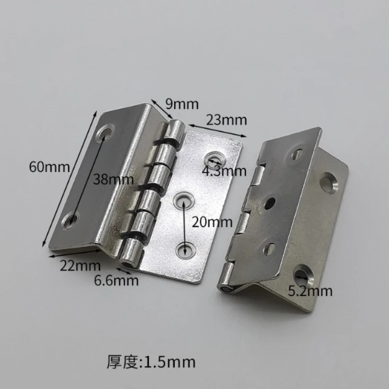 Furniture And Hardware - 4 個の金属製シルバーキャビネットヒンジ 3 つの同等の折りたたみ木製ボックスヒンジ家具引き出しドアハードウェアアクセサリー