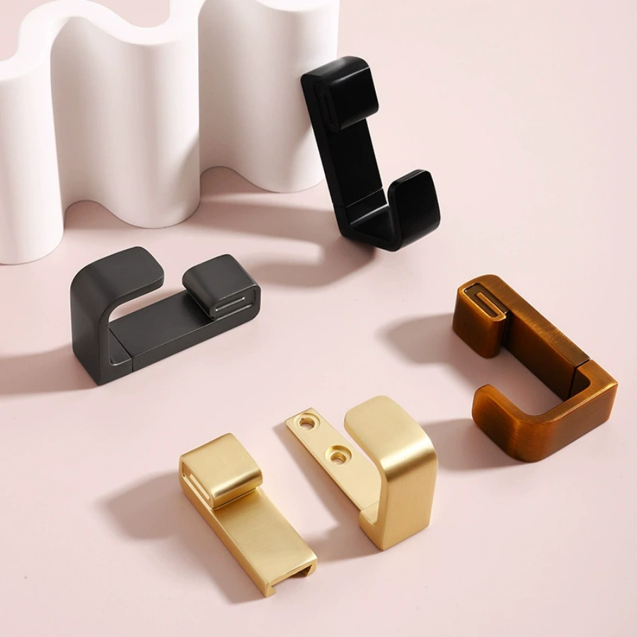Furniture And Hardware - 家具金具用のモダンなミニマリストデザインの亜鉛合金製ハンガー、クローゼットのドア裏に掛けられるハンガー、クローゼットの帽子掛け