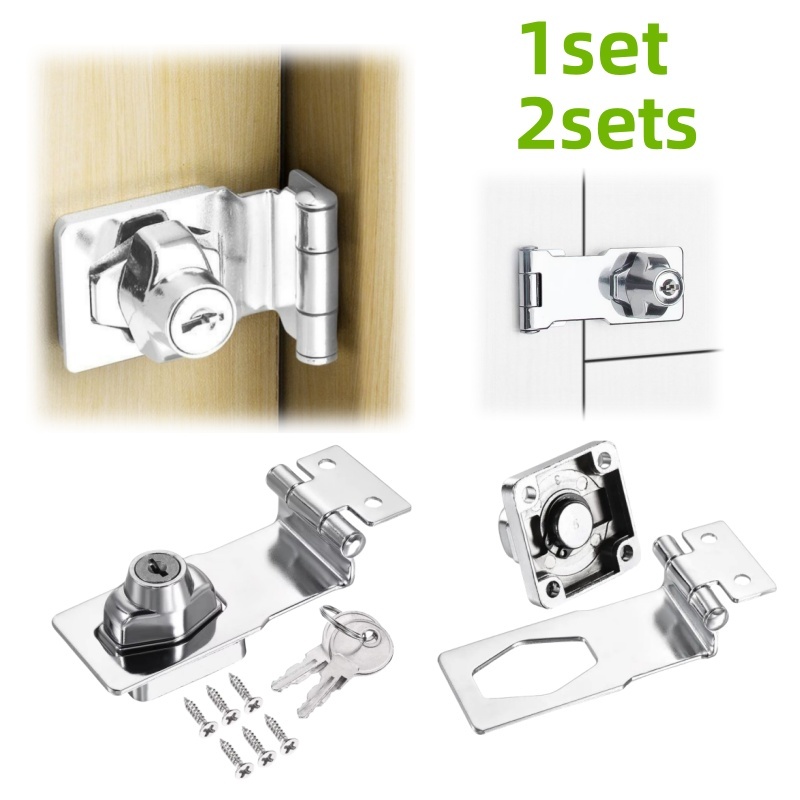 Furniture Hardware Handles - 1/2 セットのノブスタイル家具安全ロック、キャビネット、引き出しロック、キーとネジ付きハードウェアアクセサリーに適しています。