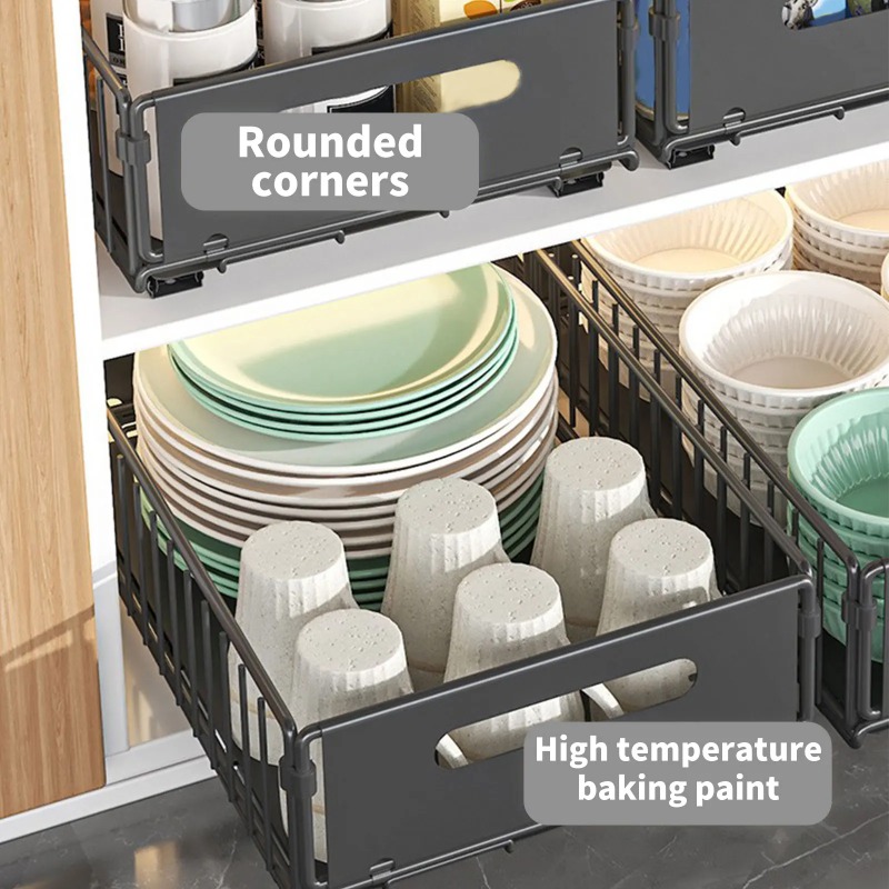 1個入り キッチン収納ラック スライドレール付き 引き出し式 - Drawer Slide Pair のレビューと価格