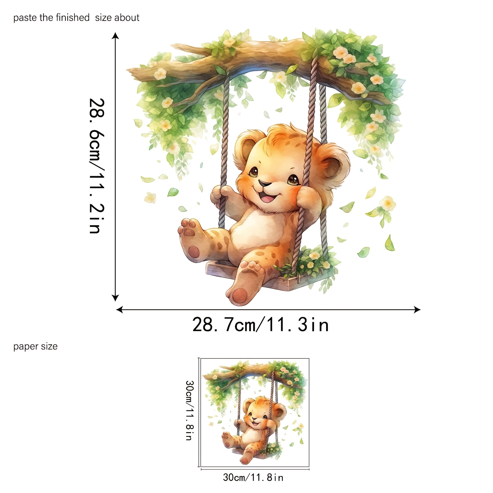 1 漫画動物パラダイスかわいい小さなヒョウスイングウォールス - Furniture Paradise & Hardware Ghaziabad Reviews のレビューと価格