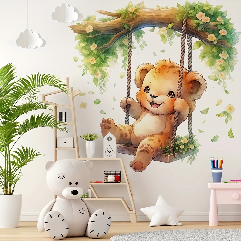 1 漫画動物パラダイスかわいい小さなヒョウスイングウォールス - Furniture Paradise & Hardware Ghaziabad Reviews のレビューと価格