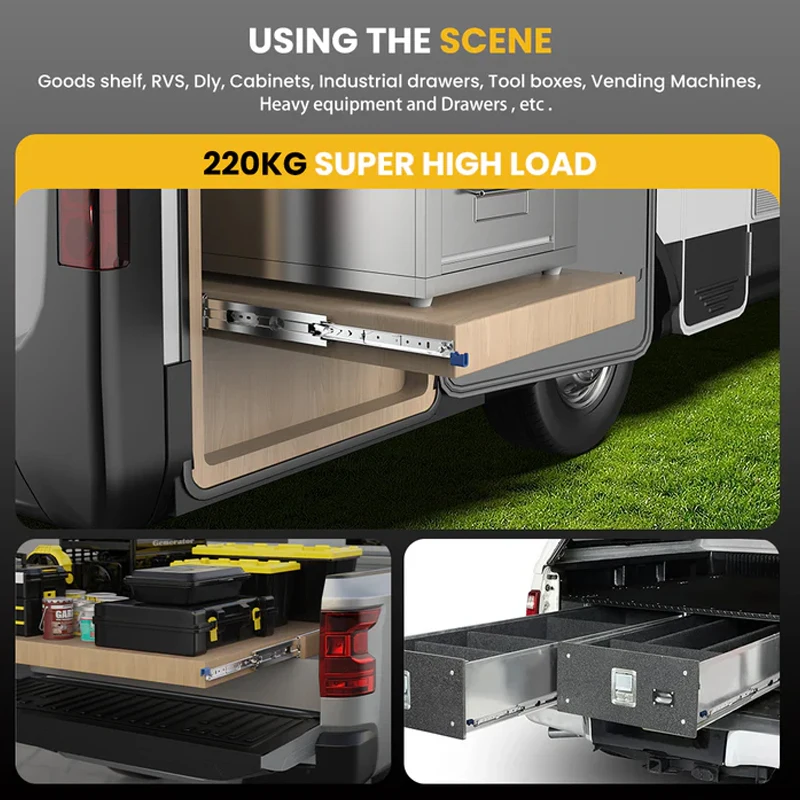 1ペアのヘビーデューティー引き出しスライド、10～60インチ - Drawer Slide Pair のレビューと価格
