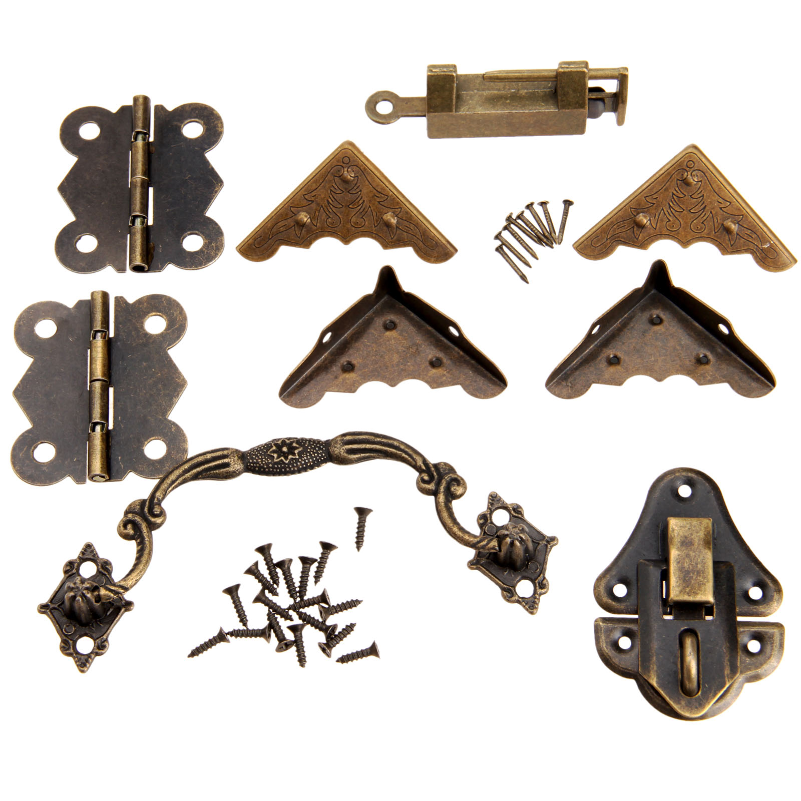 9ピース/セット家具継手中国真鍮ハードウェアアンティーク木製 - Furniture Hardware Handles のレビューと価格